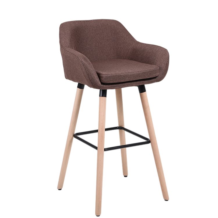 wooden leg bar chair